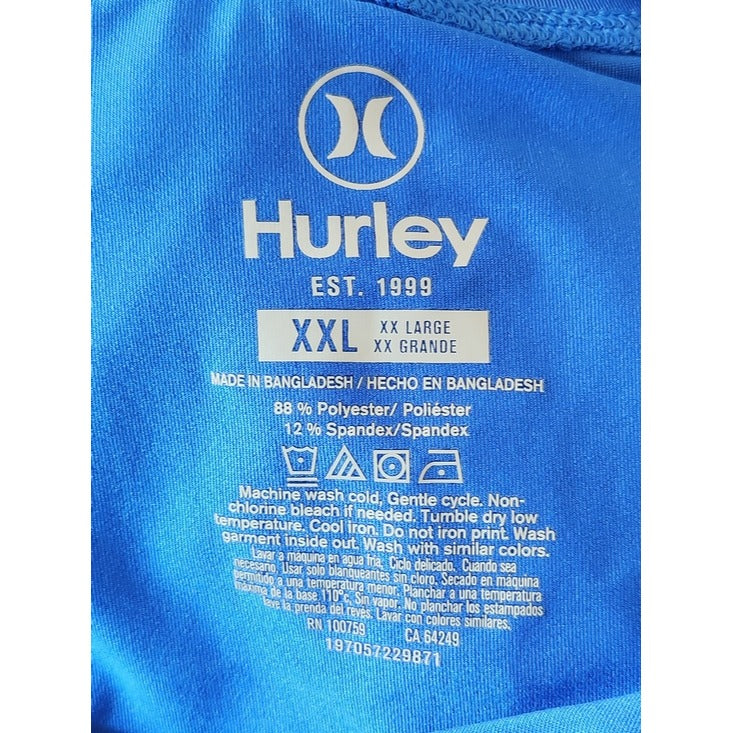 Hurley Mens Blue Performance Long Sleeve Tee Size XXL