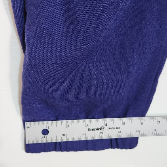 Iris Indigo Blue Strapless Cargo Jogger Jumpsuit Size Medium