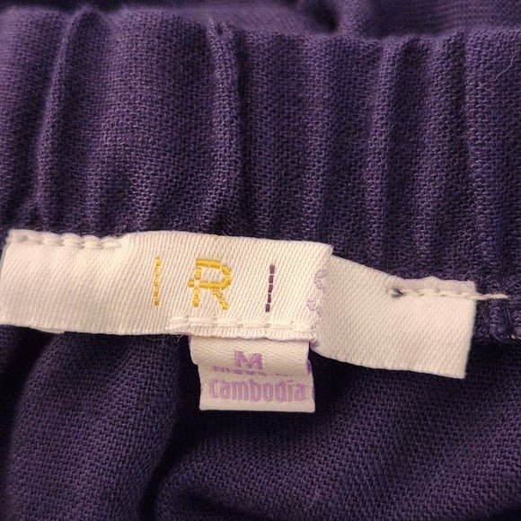 Iris Indigo Blue Strapless Cargo Jogger Jumpsuit Size Medium