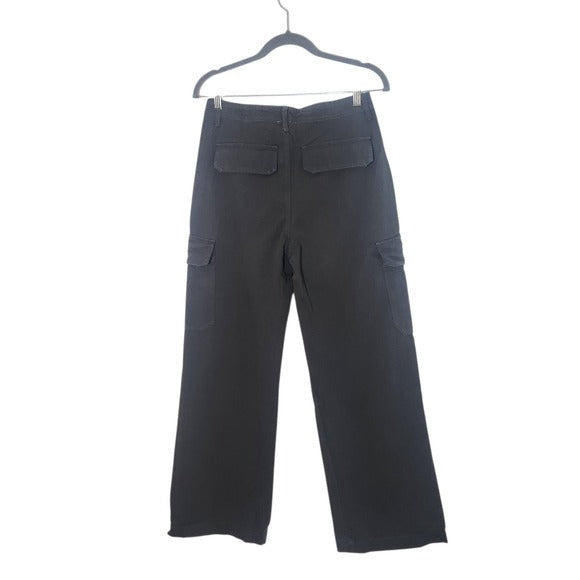 Umgee Charcoal Gray Wide Leg Cargo Pants Size Small NWT
