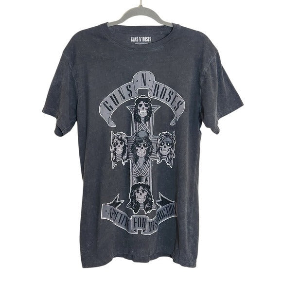 Guns N’ Roses Mineral Washed Gray “Appetite for Destruction” Tee Size Large