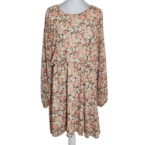 Staccato Orange Floral Dress Size XL Wedding Guest Dress