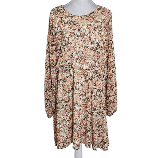 Staccato Orange Floral Dress Size XL Wedding Guest Dress