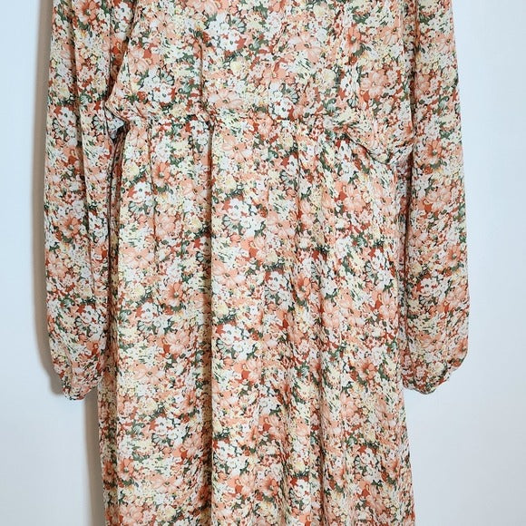 Staccato Orange Floral Dress Size XL Wedding Guest Dress