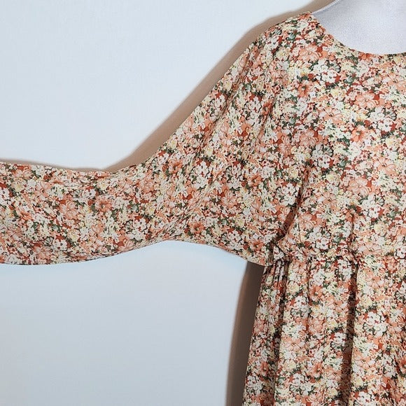 Staccato Orange Floral Dress Size XL Wedding Guest Dress