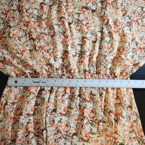 Staccato Orange Floral Dress Size XL Wedding Guest Dress