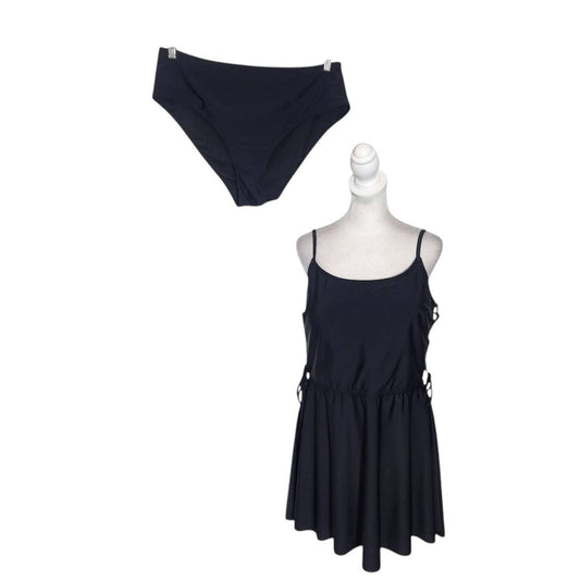 AI'MAGE Black Swim Dress with Matching Bottoms NWOT Size XXL