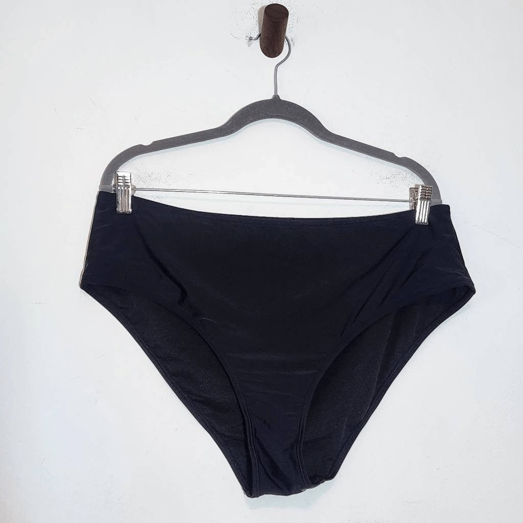 AI'MAGE Black Swim Dress with Matching Bottoms NWOT Size XXL