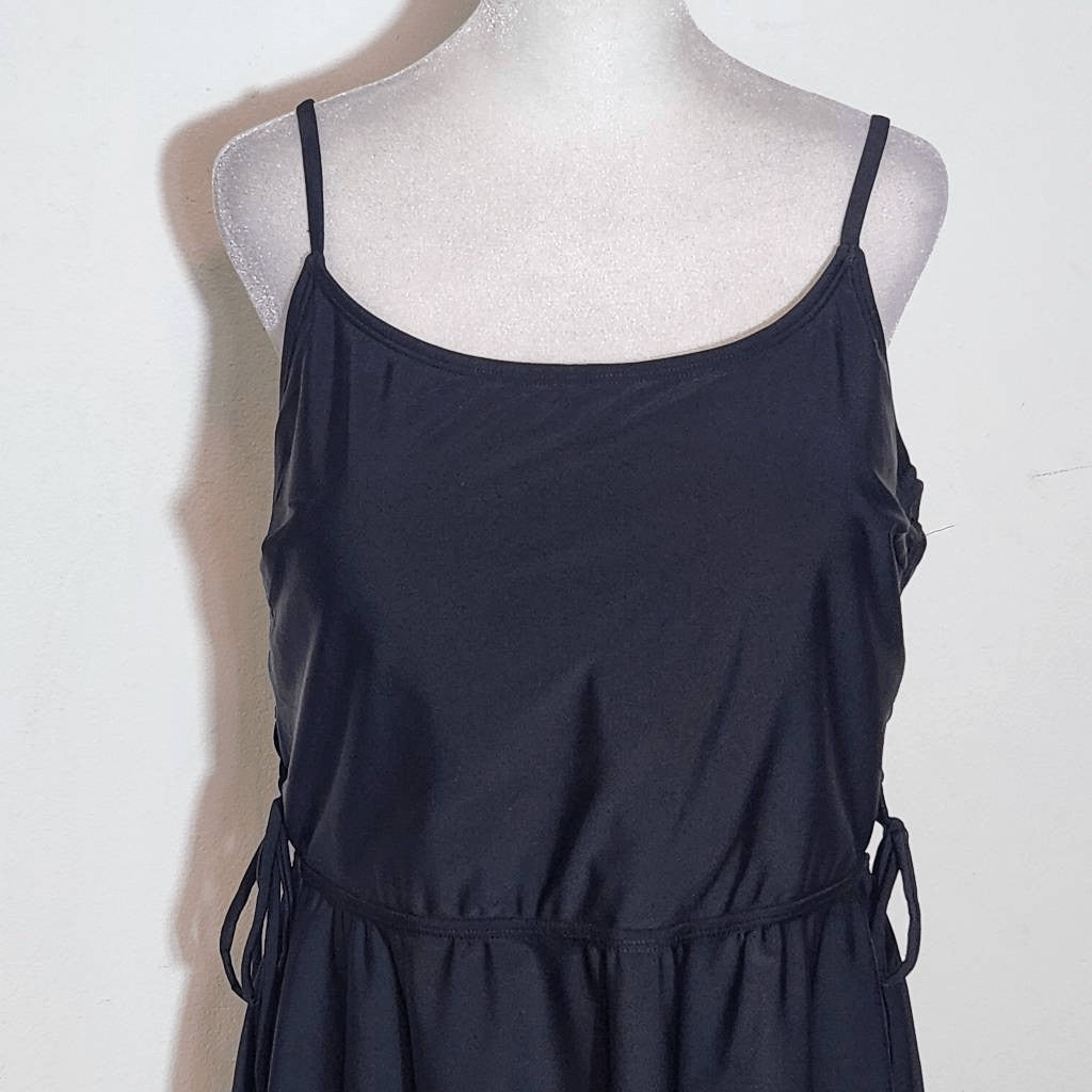 AI'MAGE Black Swim Dress with Matching Bottoms NWOT Size XXL
