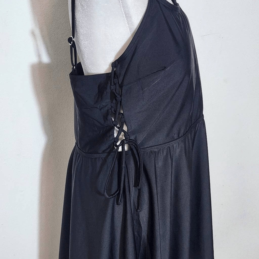 AI'MAGE Black Swim Dress with Matching Bottoms NWOT Size XXL