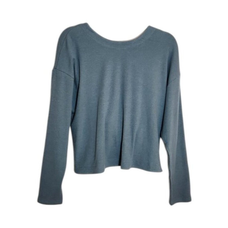 Athleta Green Cropped Pullover with Twist Back Size Medium