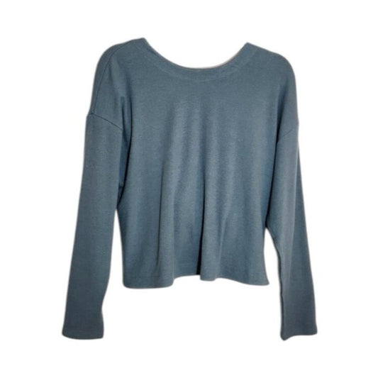 Athleta Green Cropped Pullover with Twist Back Size Medium