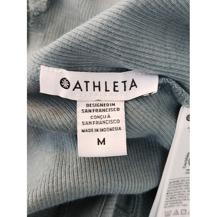 Athleta Green Cropped Pullover with Twist Back Size Medium