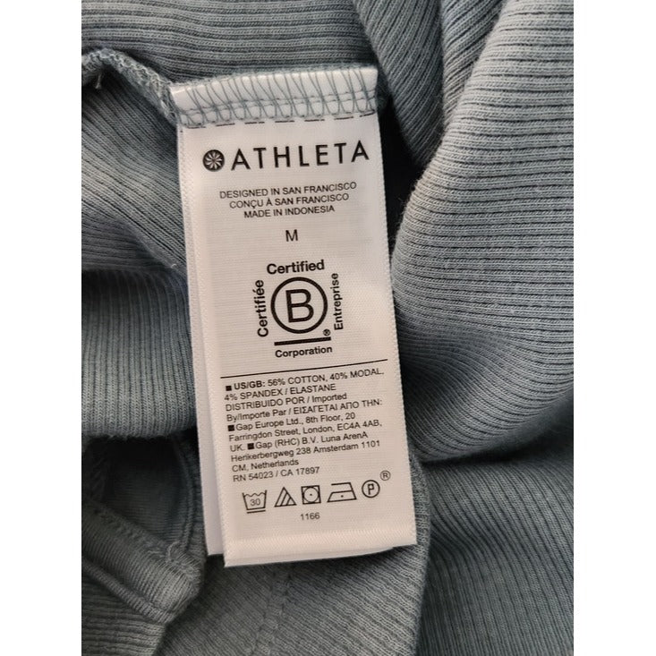 Athleta Green Cropped Pullover with Twist Back Size Medium