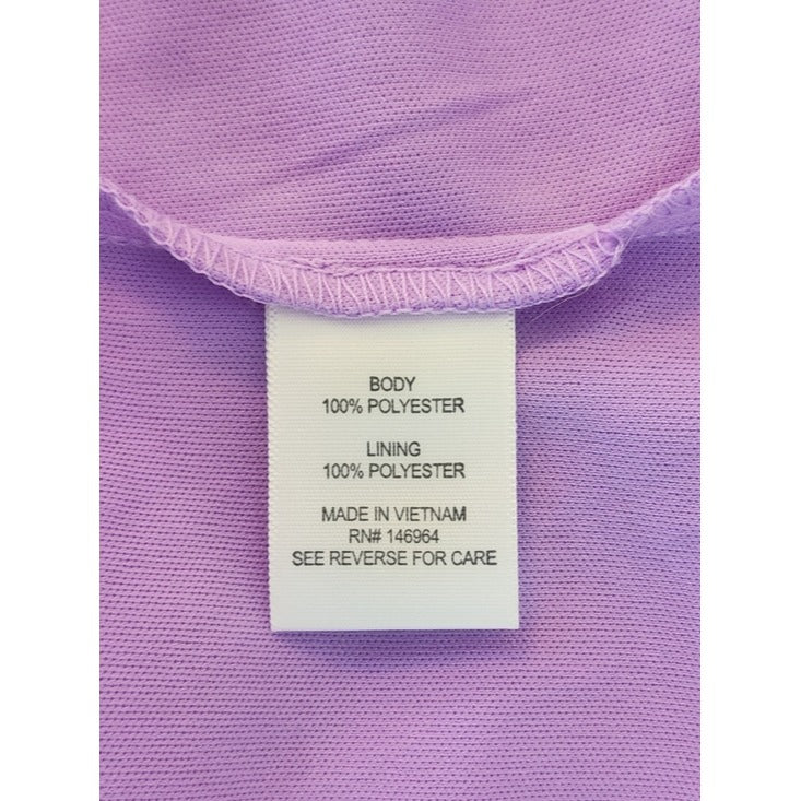 Signature by Robbie Bee Purple Print Sleeveless Maxi Dress Size 14 NWT