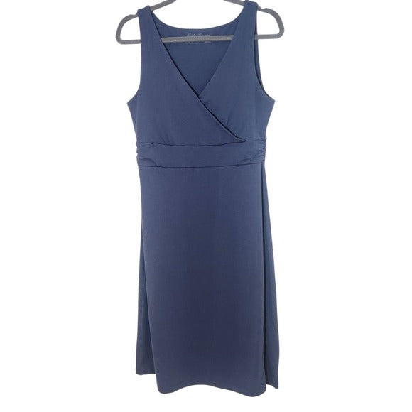 Eddie Bauer Sleeveless Blue Travel Dress Size Medium