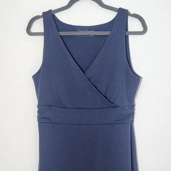 Eddie Bauer Sleeveless Blue Travel Dress Size Medium