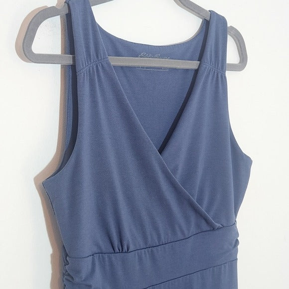 Eddie Bauer Sleeveless Blue Travel Dress Size Medium