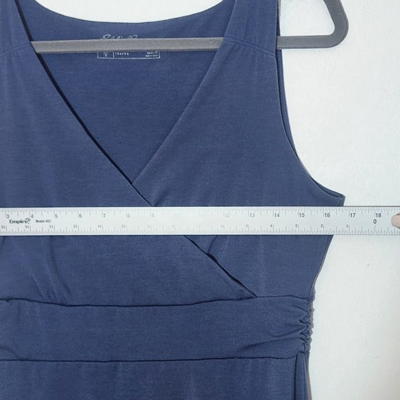 Eddie Bauer Sleeveless Blue Travel Dress Size Medium