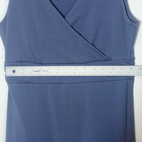 Eddie Bauer Sleeveless Blue Travel Dress Size Medium