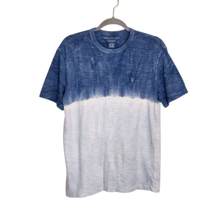 American Eagle Blue Ombre Super Soft Short Sleeve Tee Size Small