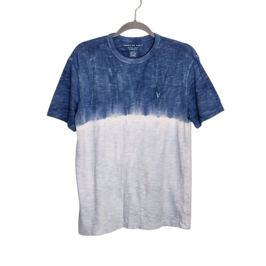 American Eagle Blue Ombre Super Soft Short Sleeve Tee Size Small