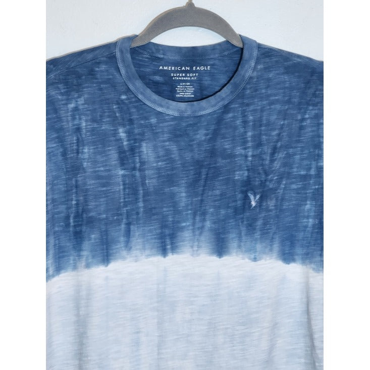 American Eagle Blue Ombre Super Soft Short Sleeve Tee Size Small