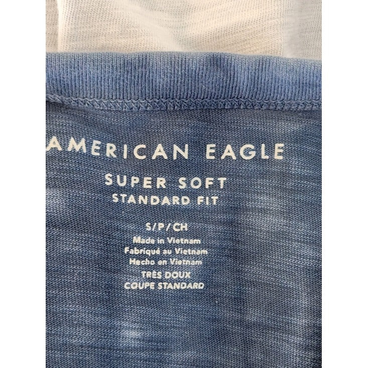 American Eagle Blue Ombre Super Soft Short Sleeve Tee Size Small