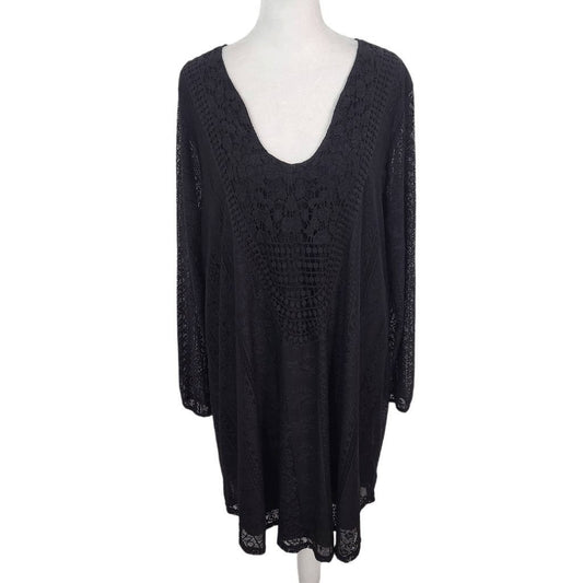 Eyeshadow Black Lace Shift Dress Size Large Black Lace Wedding Guest Dress