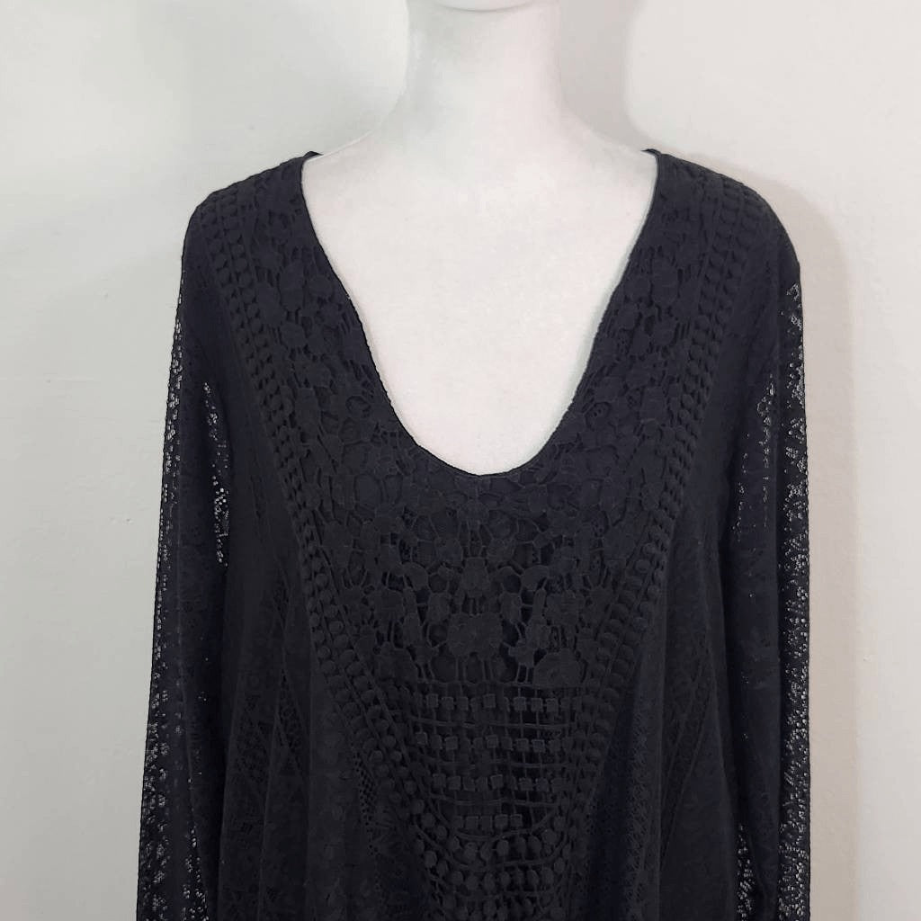 Eyeshadow Black Lace Shift Dress Size Large Black Lace Wedding Guest Dress