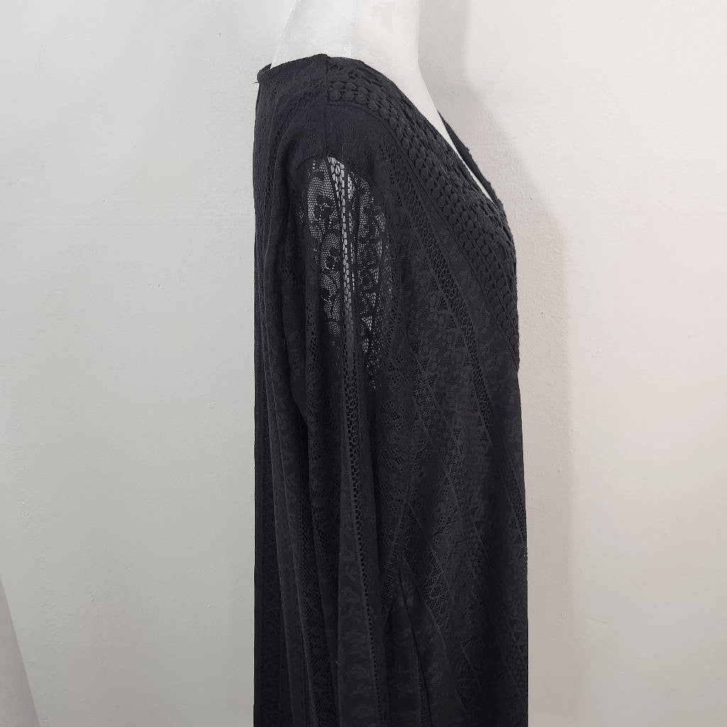 Eyeshadow Black Lace Shift Dress Size Large Black Lace Wedding Guest Dress