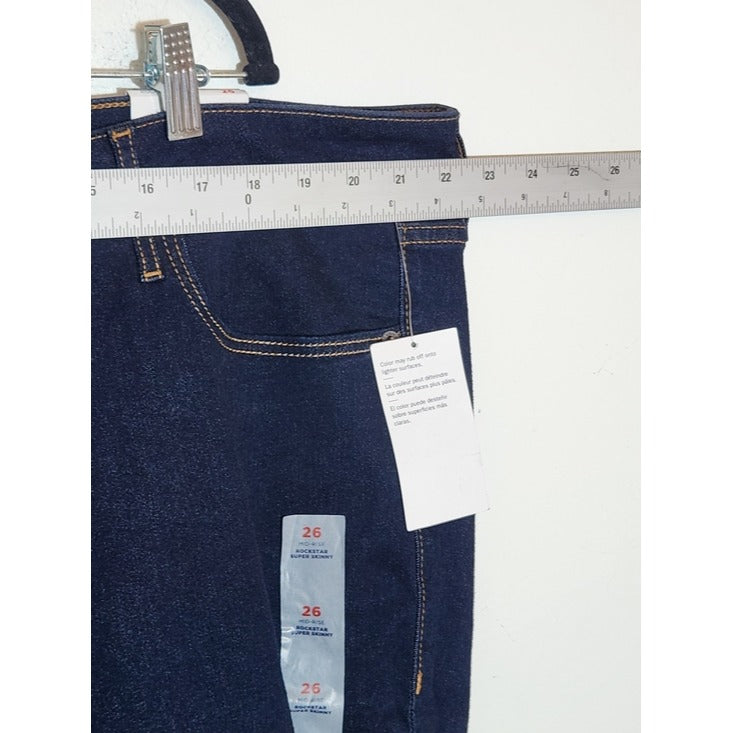 Old Navy Dark Wash Rockstar Super Skinny Jeans Size 26 NWT