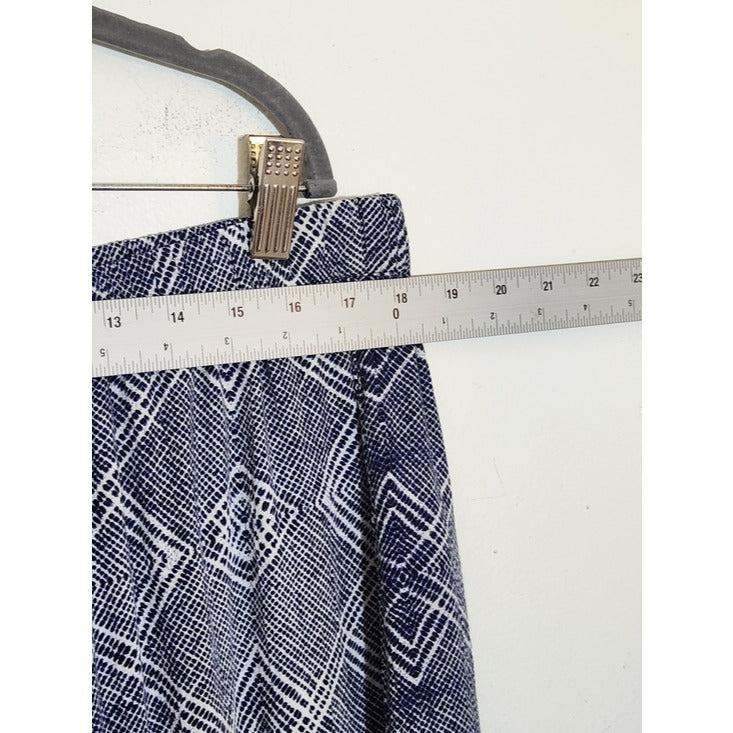 Style & Co Womens Blue and White Boho Print Maxi Skirt Size XL