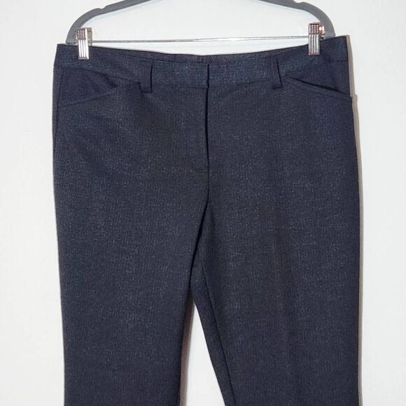 Andrew Marc Charcoal Gray Fitted Pants Size 14 Gray Black Dress Pants, New