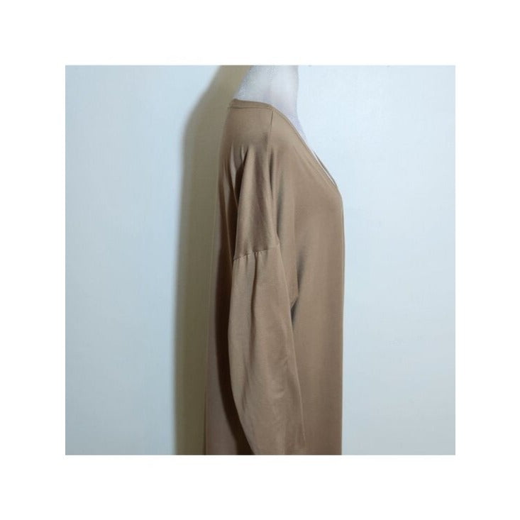 Izuria Womens Brown Duster Open Front Long Cardigan Size Medium