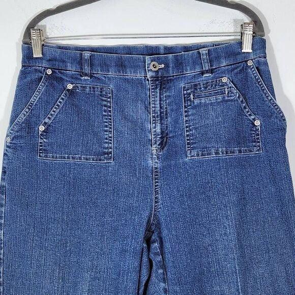 Erika Vintage Cropped Wide Leg Capri Jeans Size 12