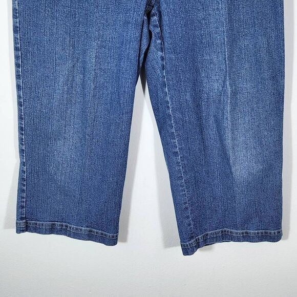 Erika Vintage Cropped Wide Leg Capri Jeans Size 12