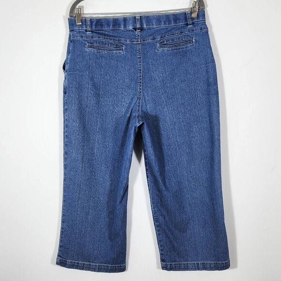 Erika Vintage Cropped Wide Leg Capri Jeans Size 12