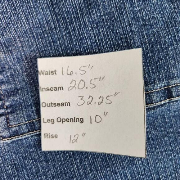 Erika Vintage Cropped Wide Leg Capri Jeans Size 12