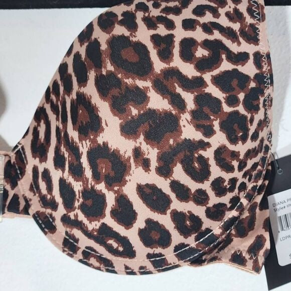 Frederick's of Hollywood Leopard Print Push-Up Bra Size 36C NWT