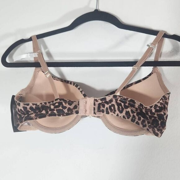 Frederick's of Hollywood Leopard Print Push-Up Bra Size 36C NWT