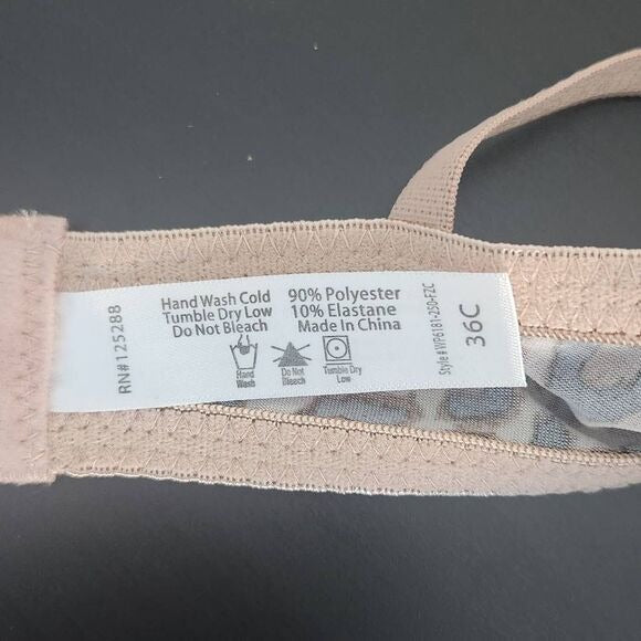 Frederick's of Hollywood Leopard Print Push-Up Bra Size 36C NWT