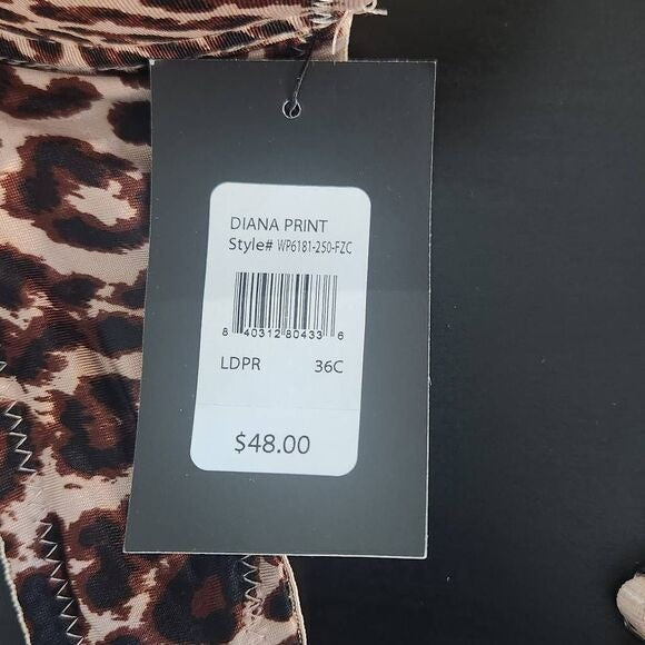 Frederick's of Hollywood Leopard Print Push-Up Bra Size 36C NWT