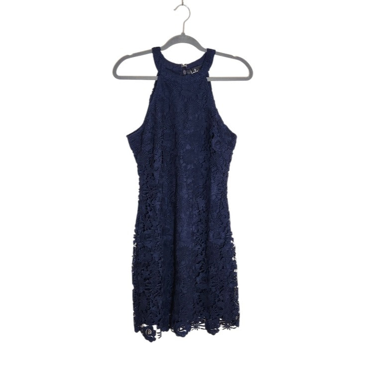 Lulus Navy Floral Lace Mini Cocktail Dress Size XL NWT Wedding Guest Dress