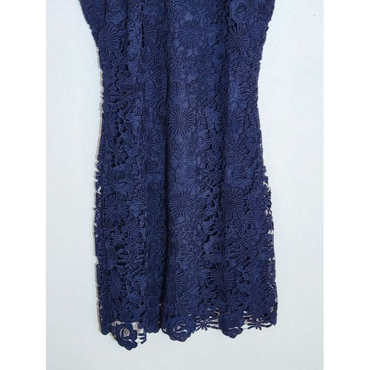 Lulus Navy Floral Lace Mini Cocktail Dress Size XL NWT Wedding Guest Dress