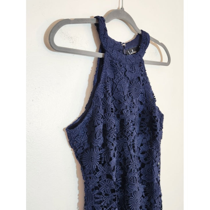Lulus Navy Floral Lace Mini Cocktail Dress Size XL NWT Wedding Guest Dress