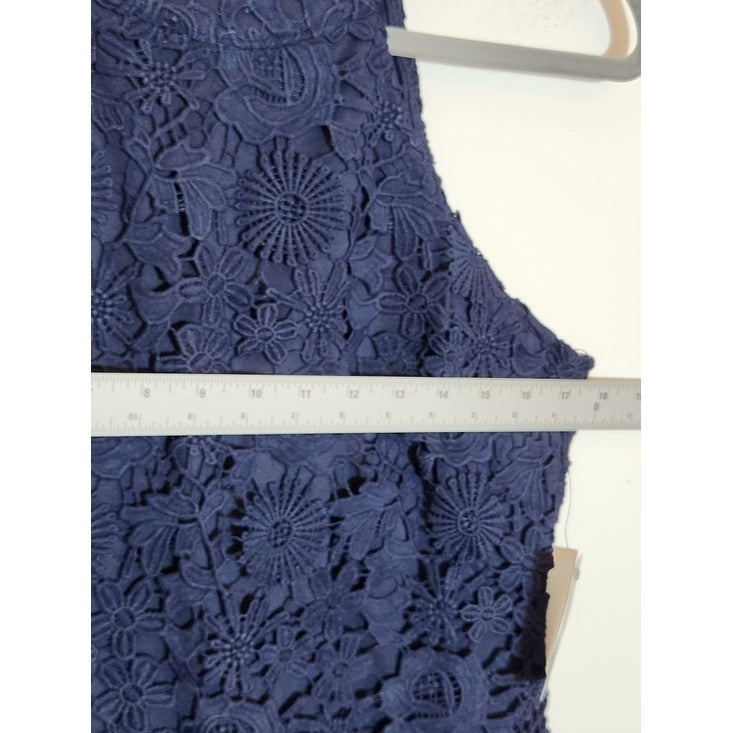 Lulus Navy Floral Lace Mini Cocktail Dress Size XL NWT Wedding Guest Dress