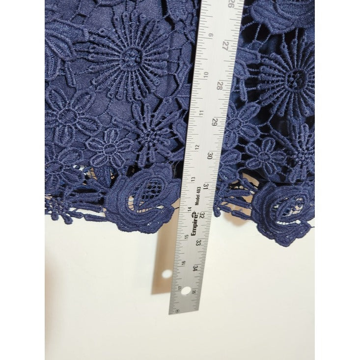 Lulus Navy Floral Lace Mini Cocktail Dress Size XL NWT Wedding Guest Dress