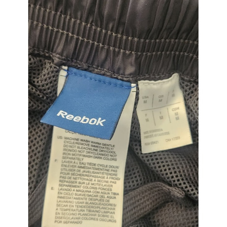 Reebok Womens Dark Gray Pull-On Track Pants Size Medium