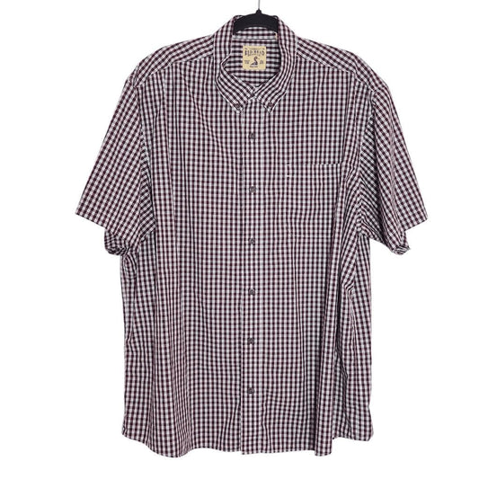 RedHead Burgundy Plaid Short Sleeve Button Down Shirt NWOT Size 2XL